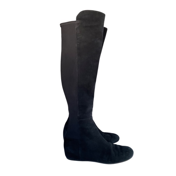Stuart Weitzman Lander 5050 Suede Over Knee Boots - Picture 3 of 12